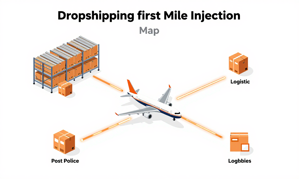 Dropshipping first mile injection logistics map