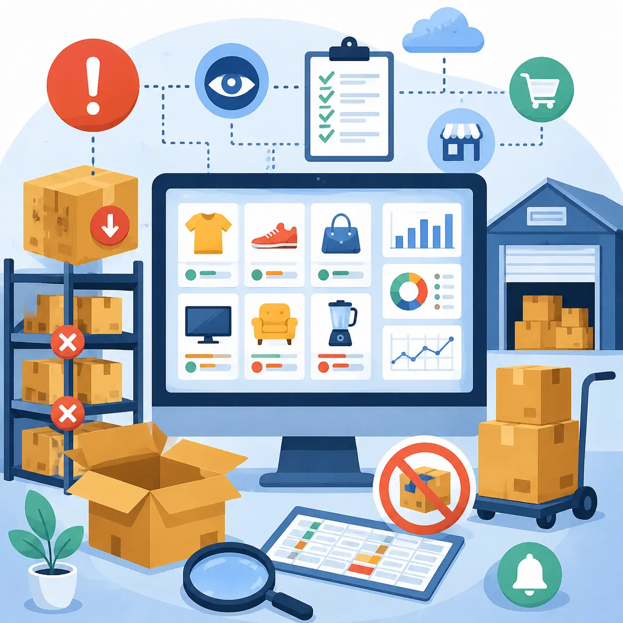 Warehouse selling out-of-stock products